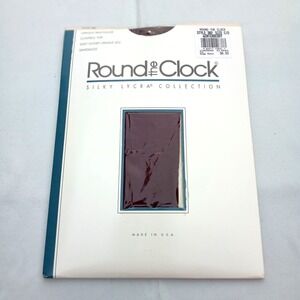 NWT Round The Clock Opaque Pantyhose Vintage 90s Winterberry Purple Size C/D